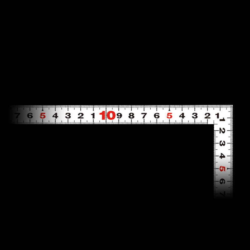 曲尺 平ぴた ホワイト 30cm/1尺