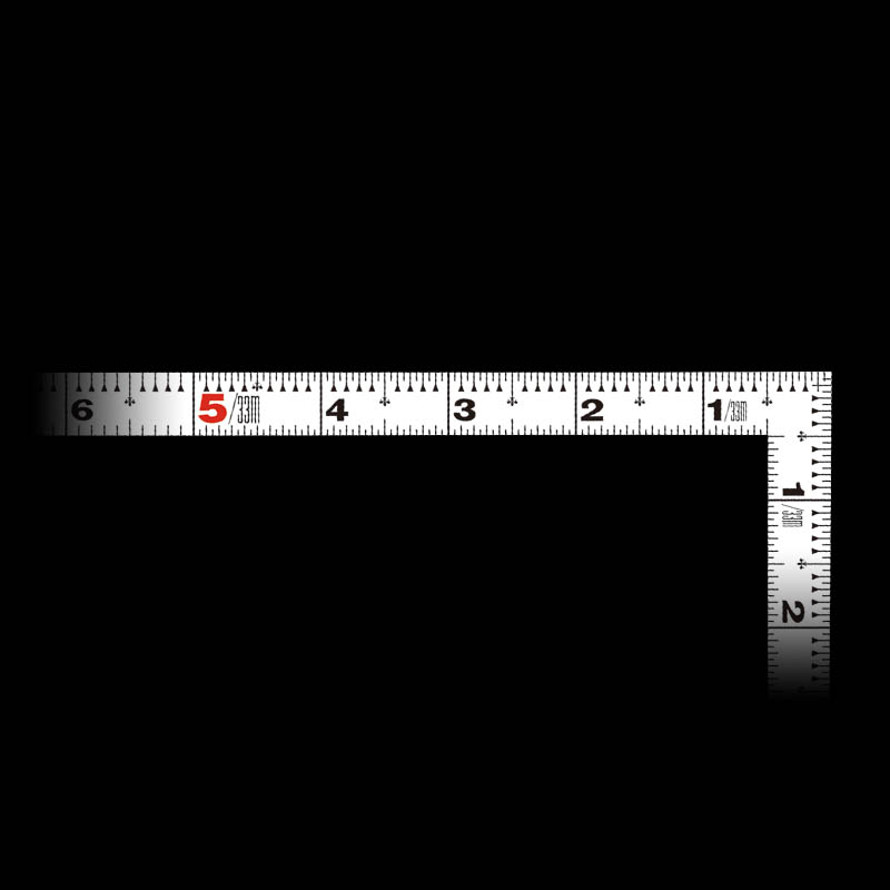 曲尺 平ぴた ホワイト 1尺/30cm