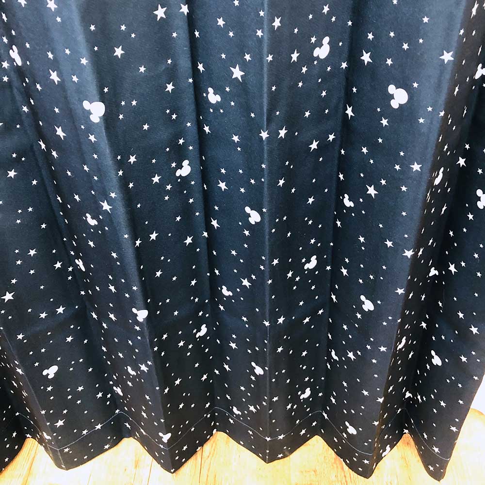 【遮光性カーテン】ミッキー スターNB　100x110cm 2枚