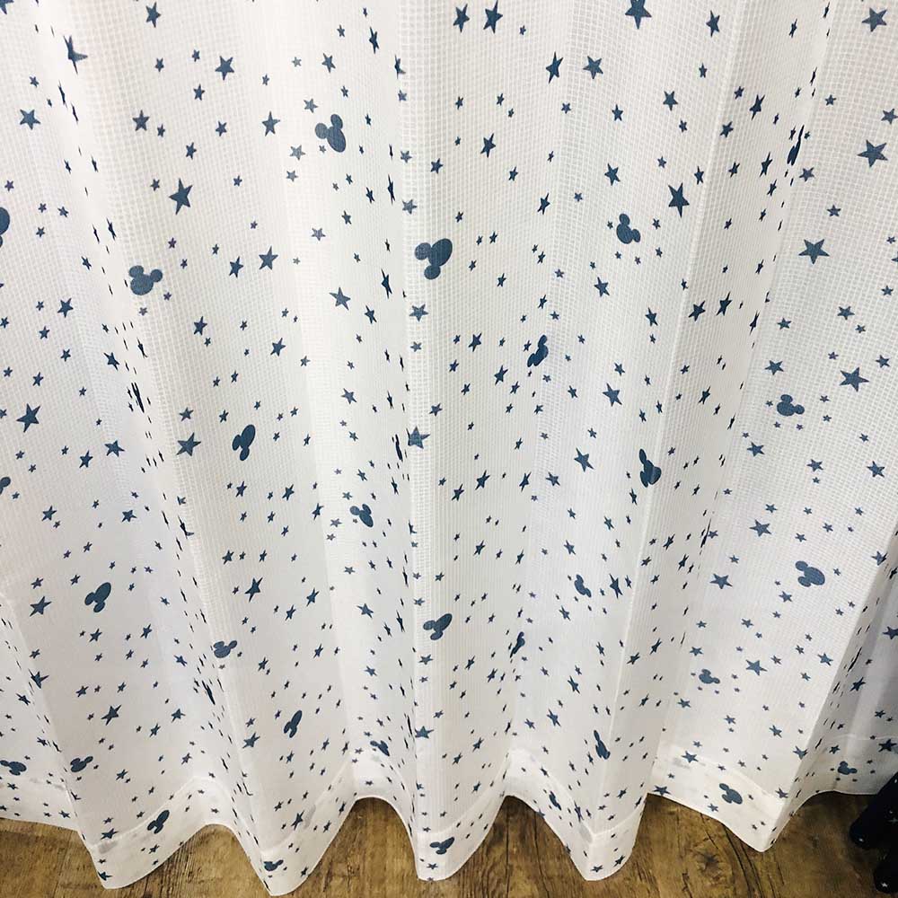 【遮像レースカーテン】ミッキー スターWH　100x198cm 2枚