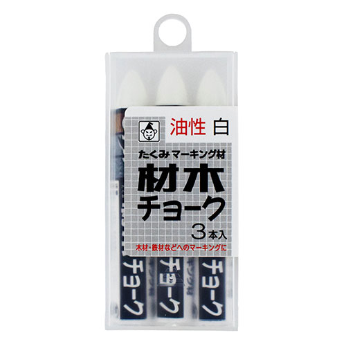材木チョーク 白 No.451