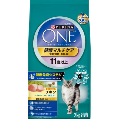 ピュリナワンキャット　健康マルチケア　１１歳以上　チキン　２ｋｇ　２ｋｇ