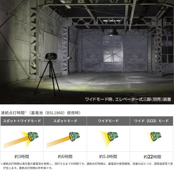 HiKOKI 18Vコードレスサーチライト　UB18DA