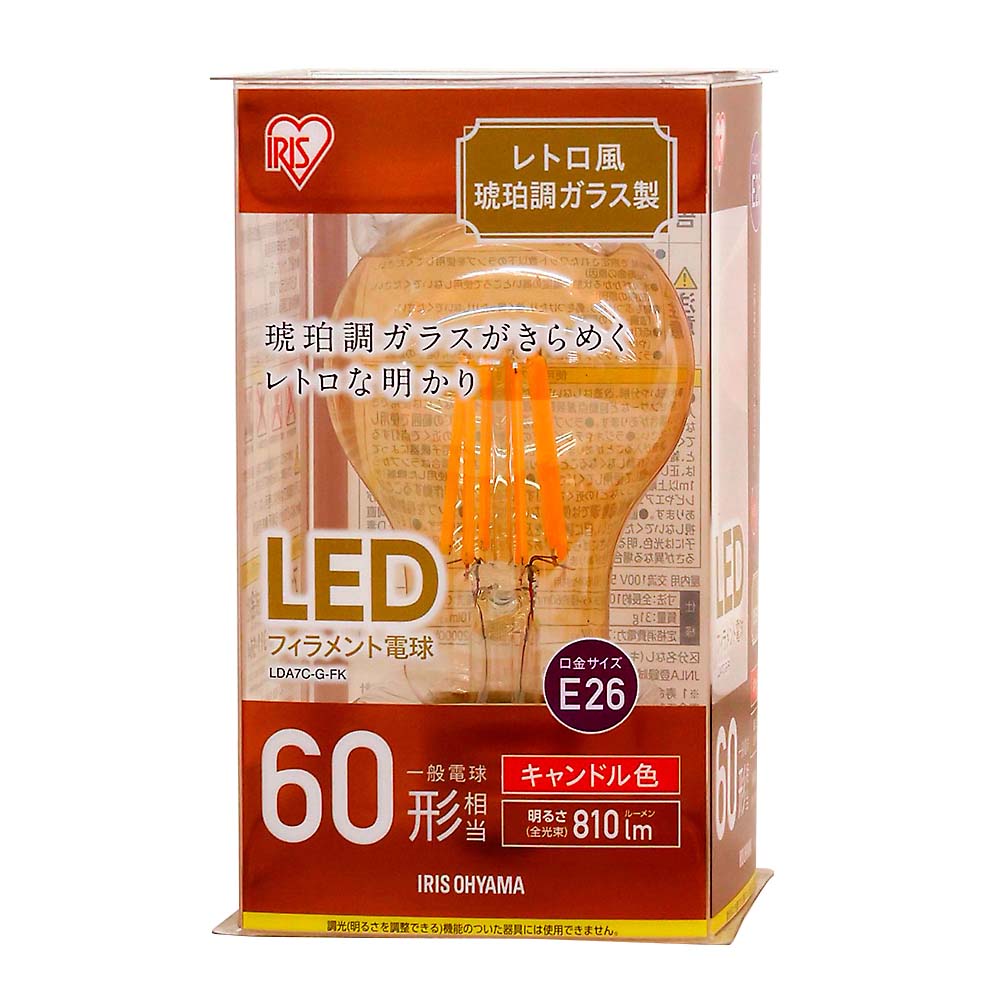 LEDレトロ電球 E26 60形　LDA7C-G-FK