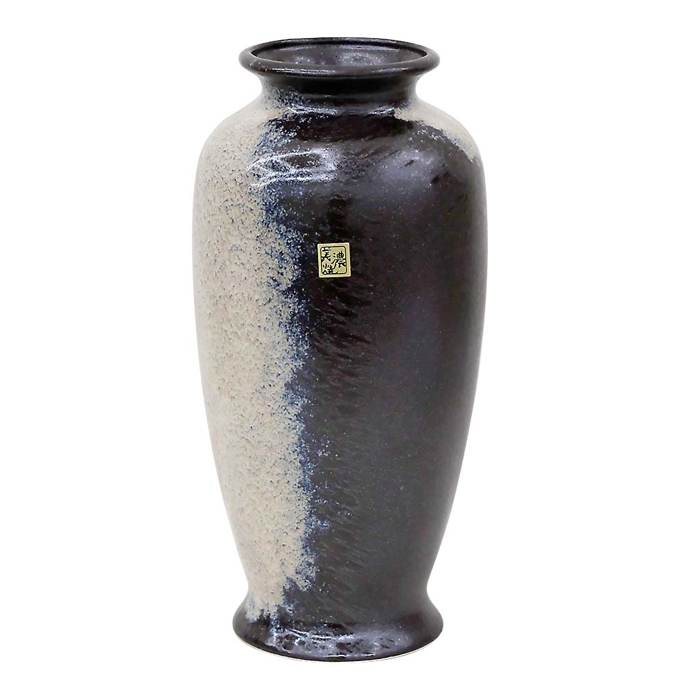 吹きホーダン花瓶黒 径13.0xH26.5