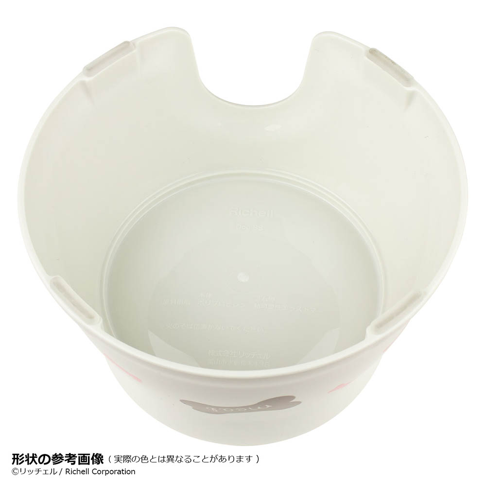 こぼれにくい脚付ドッグディッシュ　SSホワイト