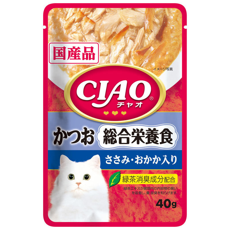 チャオパウチ総合かつおささみ　40g
