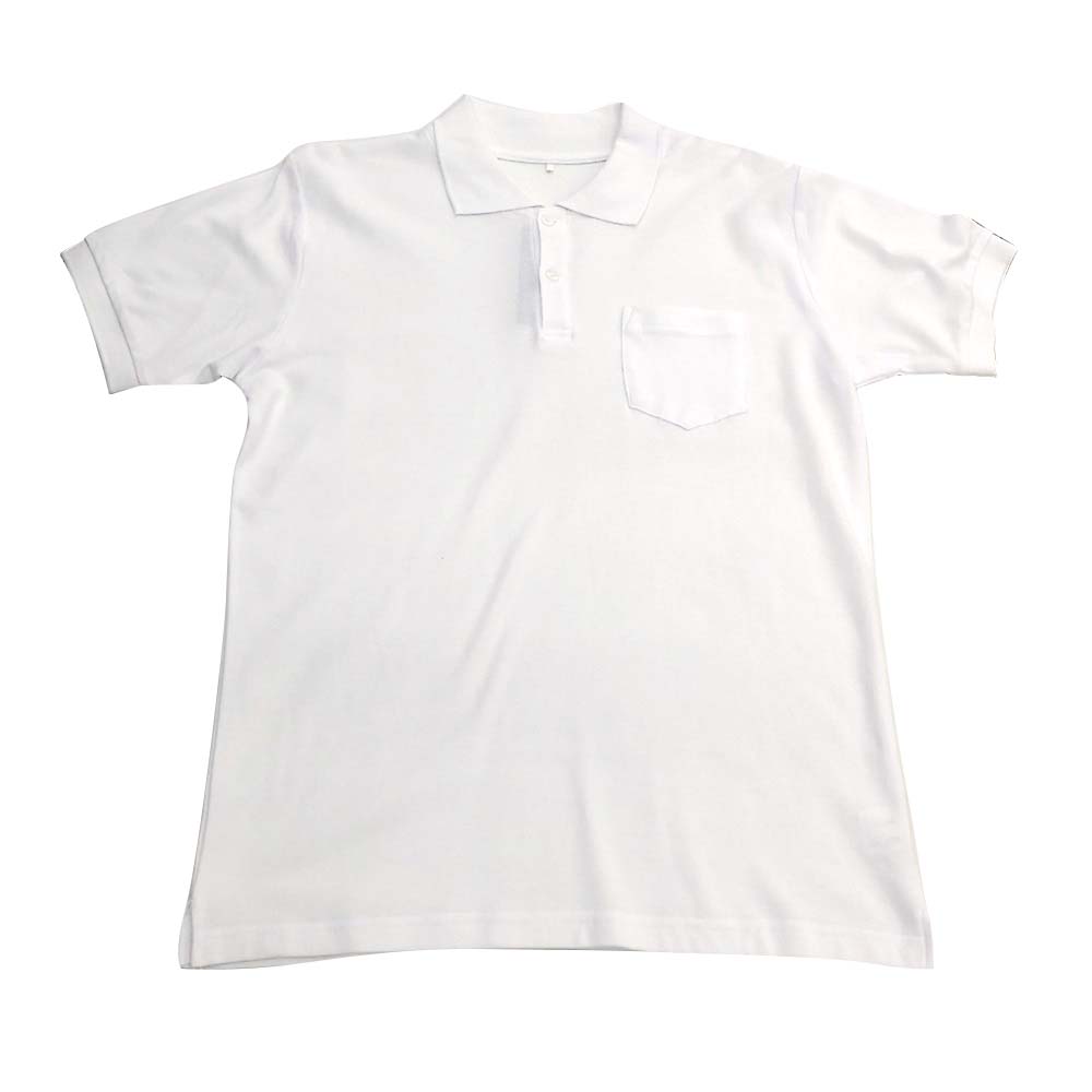 ポロシャツ半袖綿100%　19MJ-09 ホワイト M