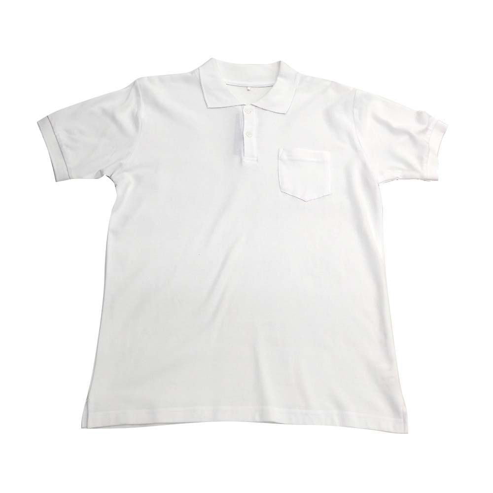 ポロシャツ半袖綿100%　19MJ-09 ホワイト L