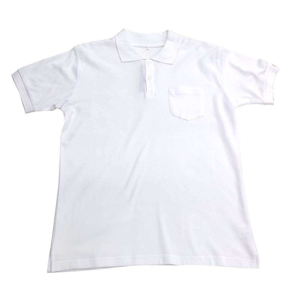 ポロシャツ半袖綿100%　19MJ-09 ホワイト LL