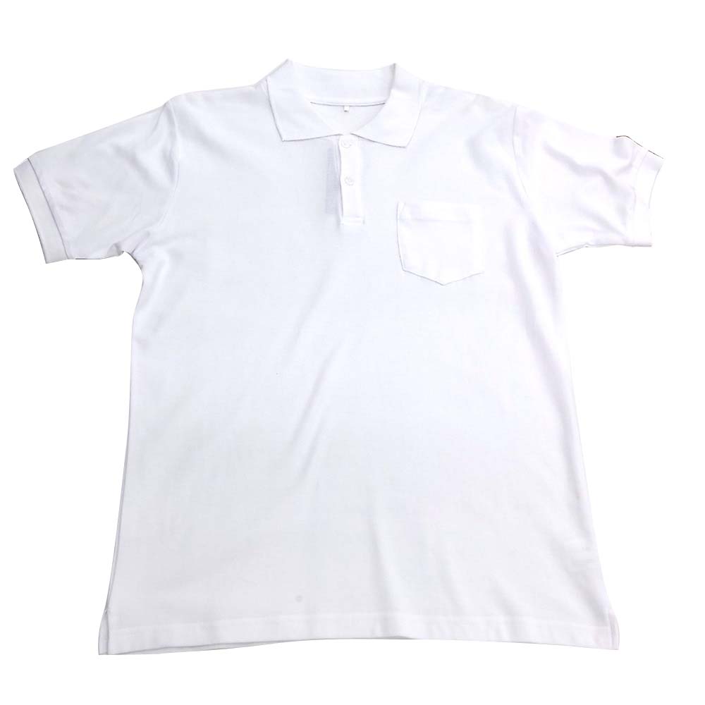 ポロシャツ半袖綿100%　19MJ-09 ホワイト 3L