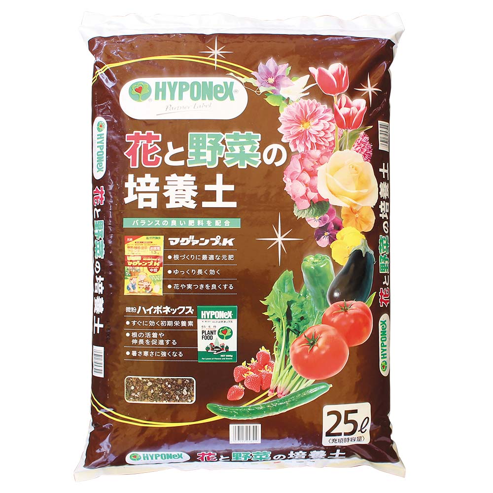 ハイポネックス花と野菜の培養土25L