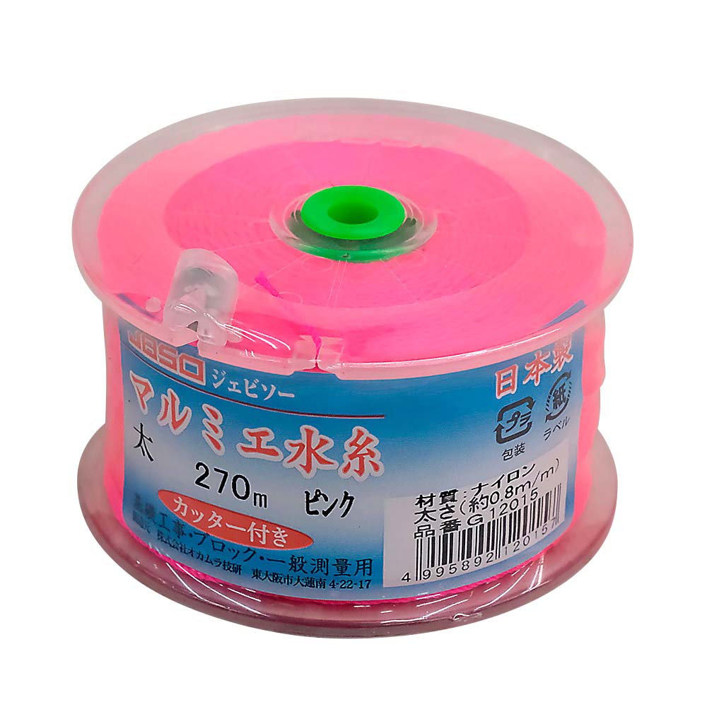 マルミエ水糸(カッター付)太 ピンク G12015