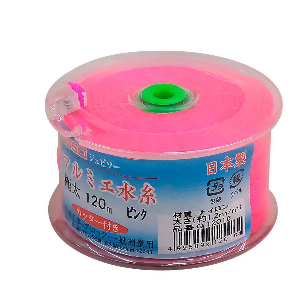 マルミエ水糸(カッター付)極太 ピンク G12016