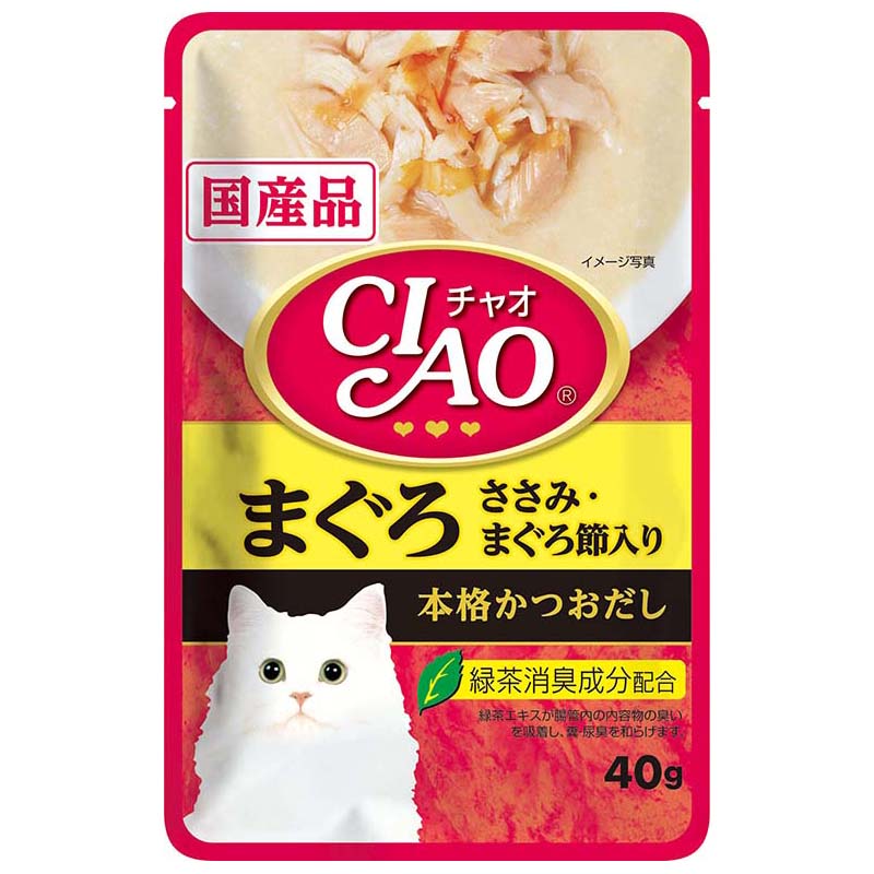 チャオパウチ　まぐろ　ささみ・マグロ節入　４０ｇ