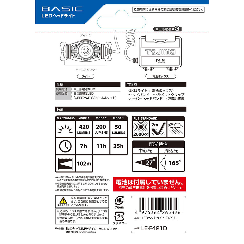 ＬＥＤヘッドライトＦ４２１Ｄ　ＬＥ－Ｆ４２１Ｄ
