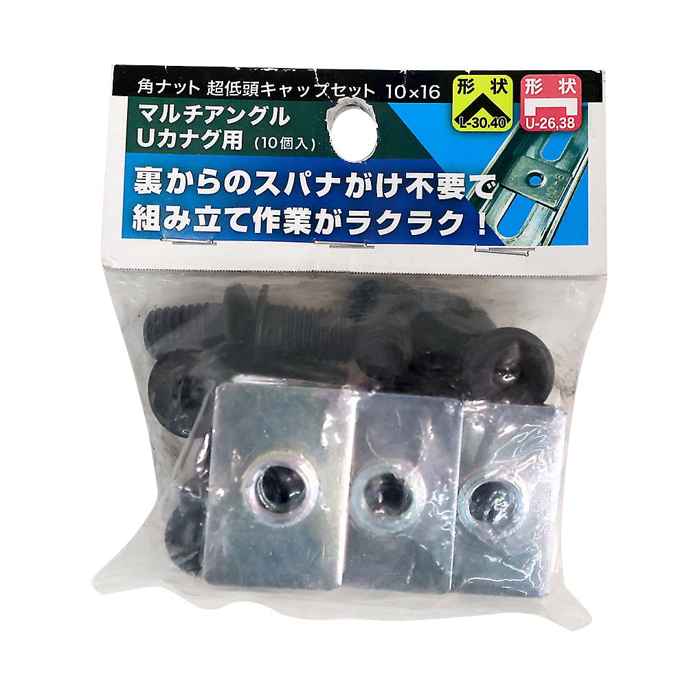 角ナット超低頭キャップセット　M10X16