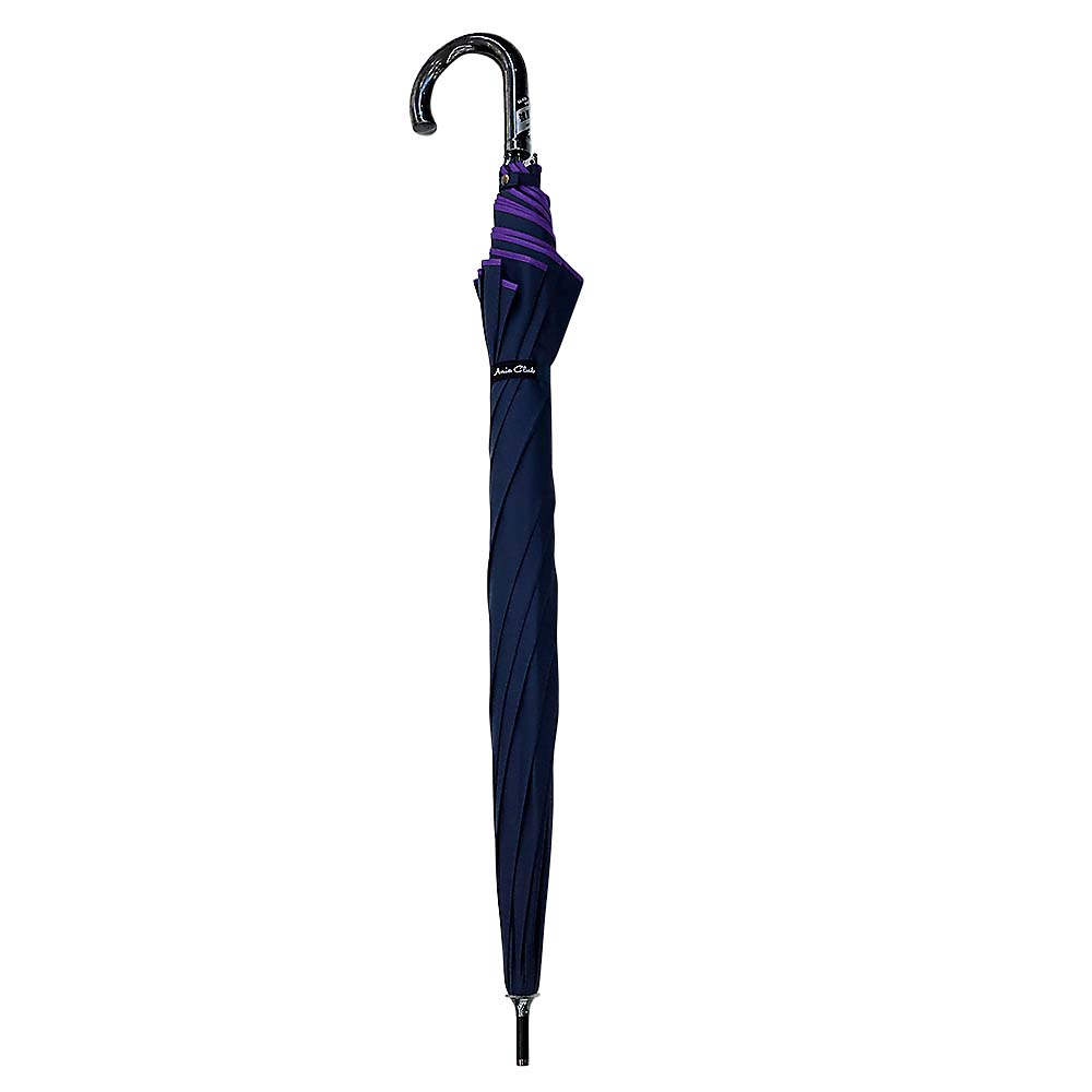 耐風パイピングジャンプ傘 ネイビー　70cm
