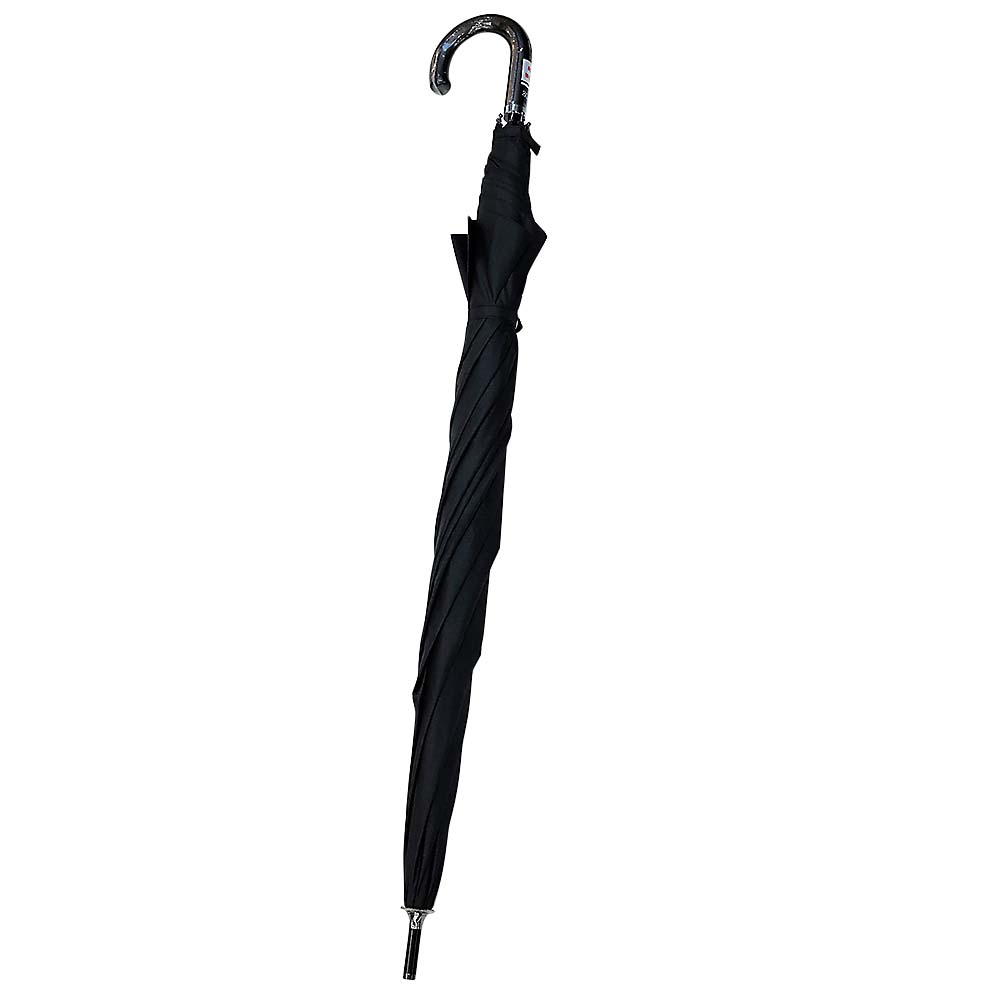 紳士 特大耐風ジャンプ傘 ブラック　80cm