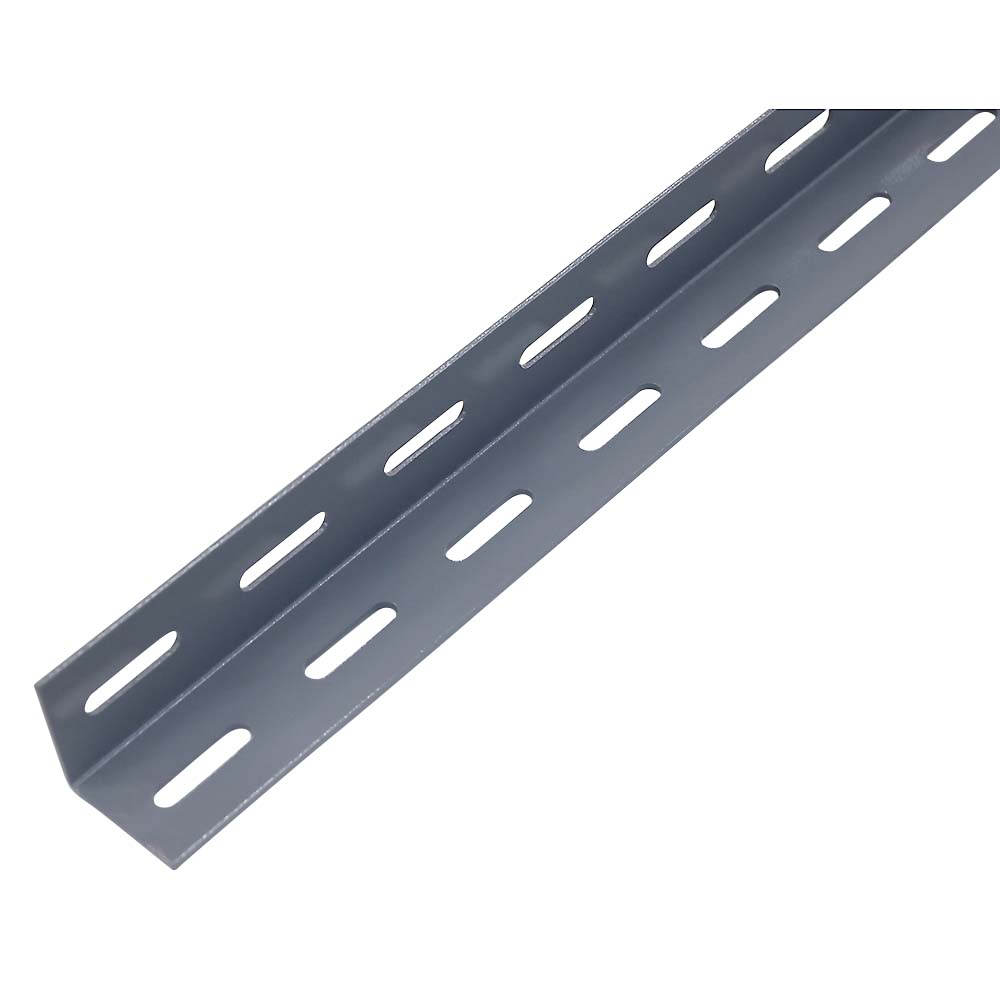 カラーアングル　４０型　グレー　１２００ミリ　（縦穴）　４０ｘ４０ｘ１２００ｍｍ　グレー