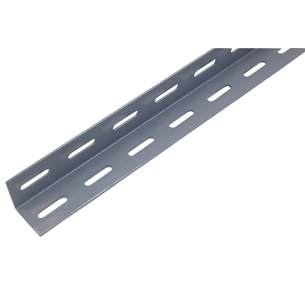 カラーアングル　４０型　グレー　１５００ミリ　（縦穴）　４０ｘ４０ｘ１５００ｍｍ　グレー