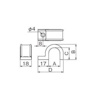 ドレンホース用サドル　１０個入　ＤＳ－１４－Ｉ　１０Ｐ