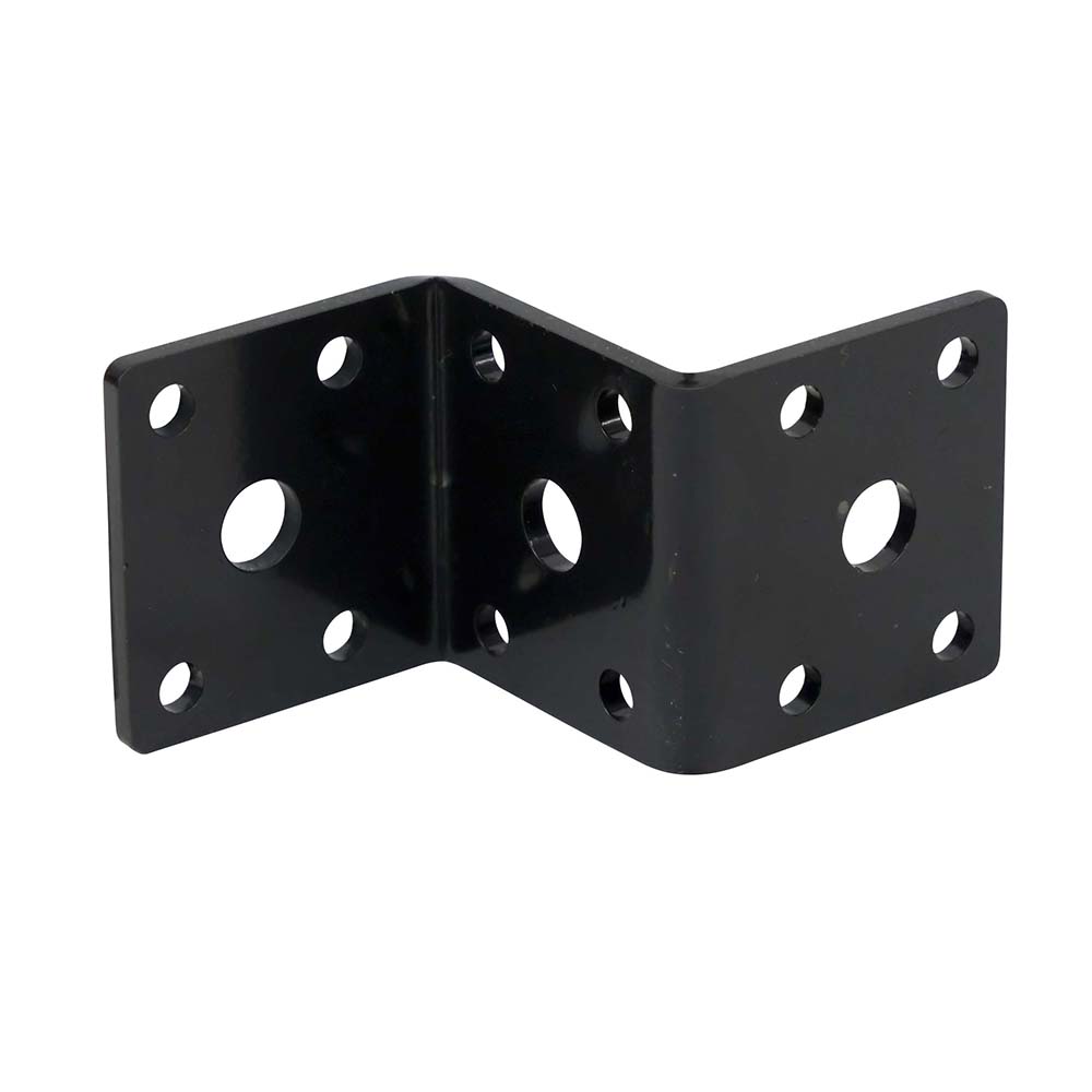 等辺段付金具　黒　２．３厚ｘ３５巾ｘ３５　８φ