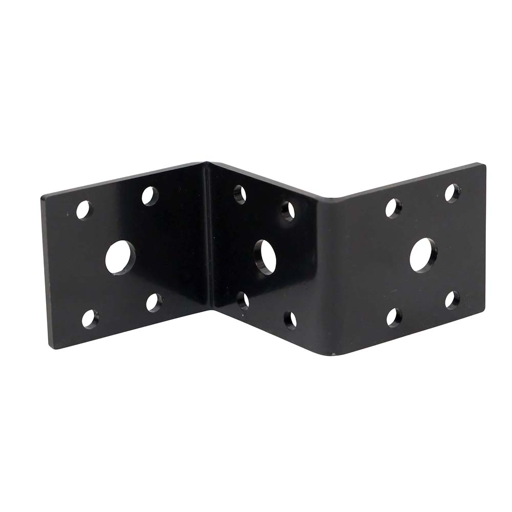 等辺段付金具　黒　２．３厚ｘ３５巾ｘ４５　８φ