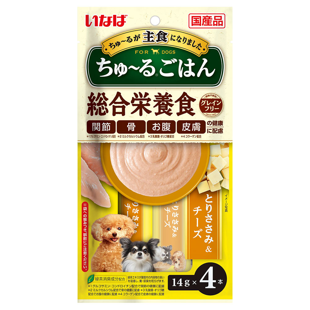 イナバ犬ちゅーるごはんささみチーズ　14gx4本