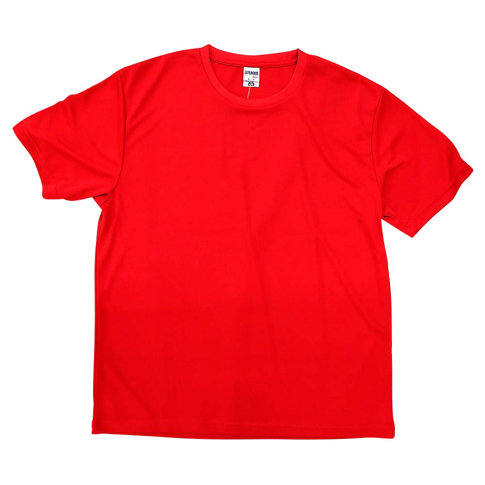 ポリジンドライTシャツ MS1154-3 レッド-XXL(3L)　レッド 3L