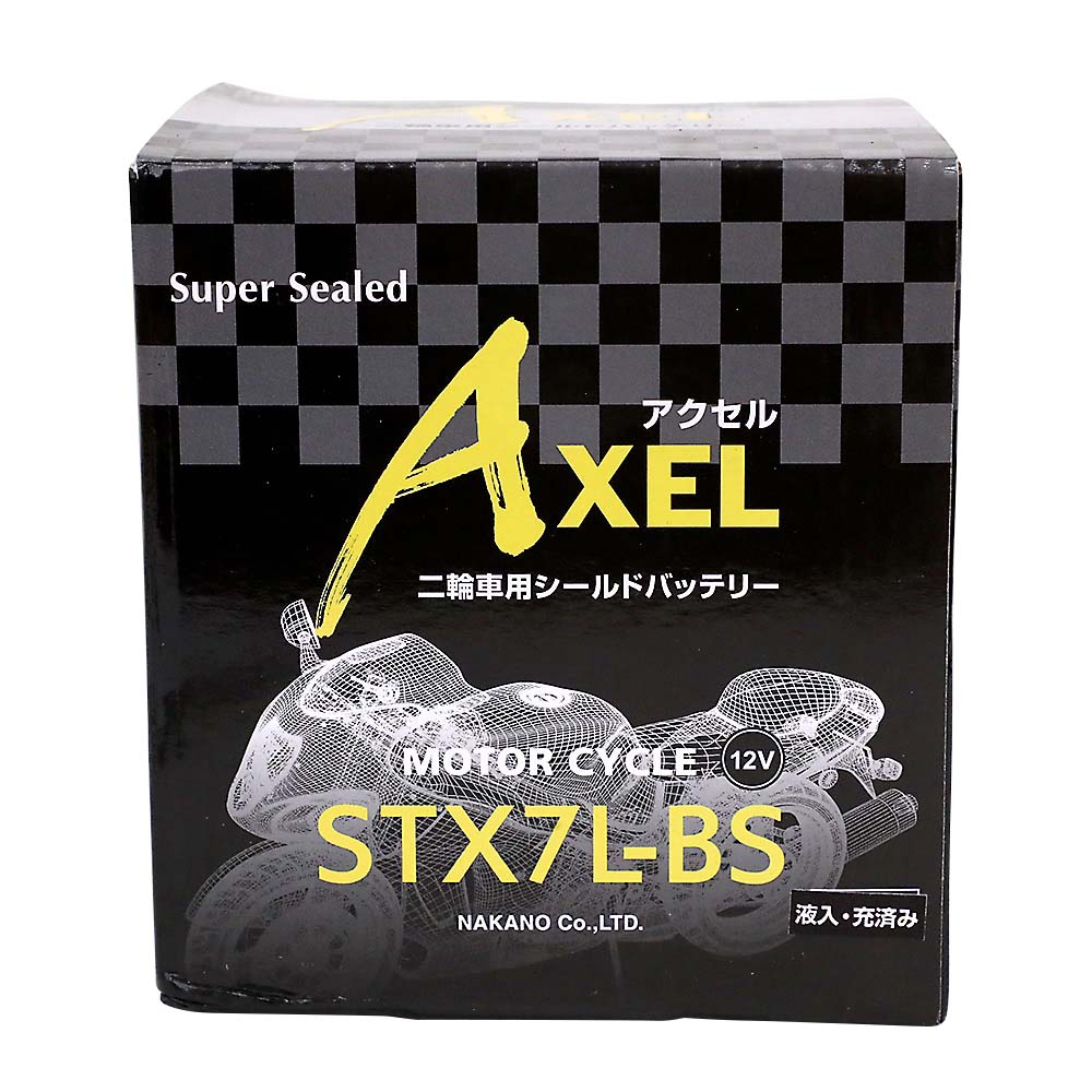AXELバッテリー STX7L-BS　液注入済