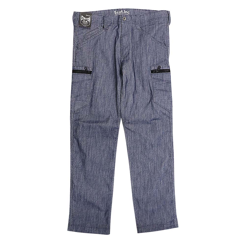 #0002 ストレッチパンツ　Aブルー L
