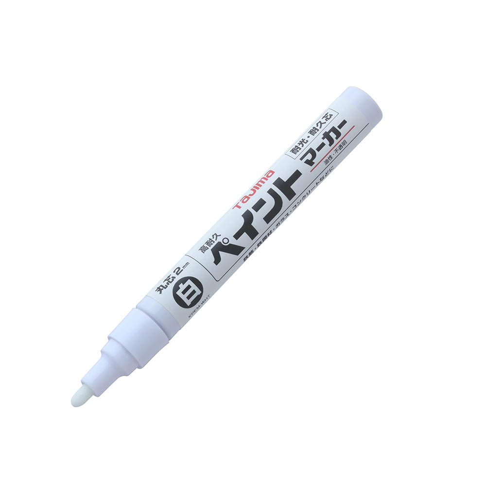高耐久ペイントマーカー　シロ　中字・丸芯　ＫＰＥＭ－ＷＨＴ
