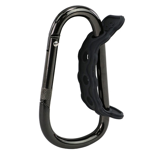 ラバーロック付カラビナ ブラック RL-1BK04512