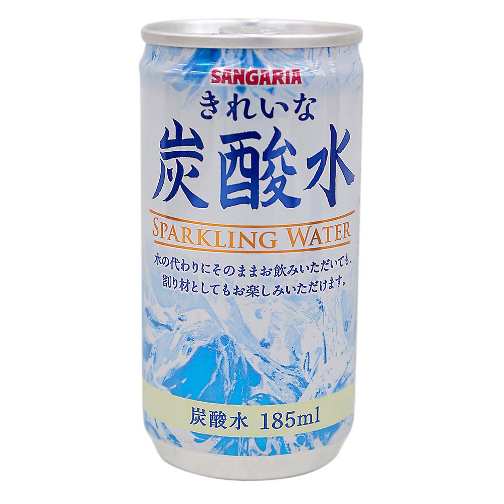サンガリア　きれいな炭酸水　缶　１８５ml