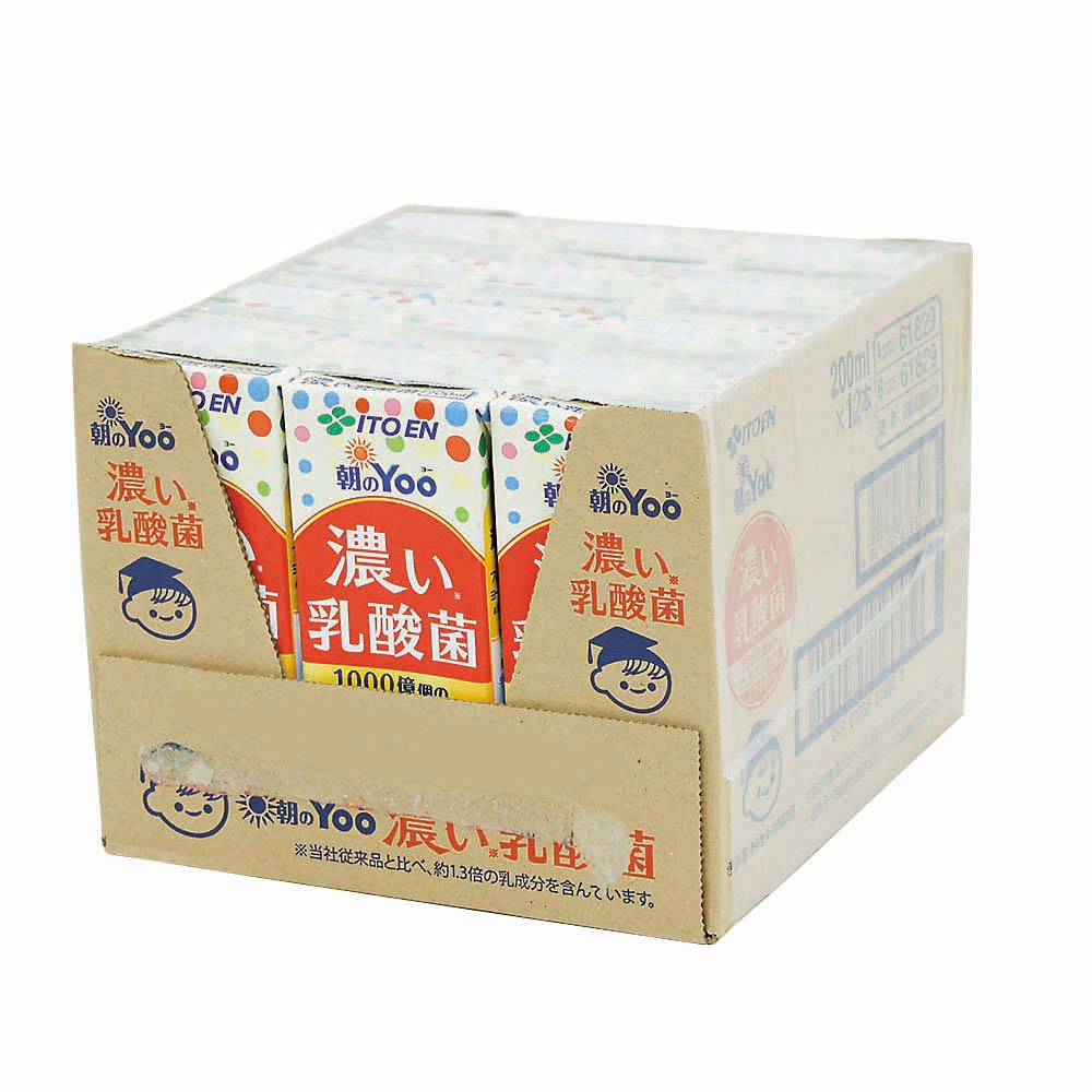 【ケース】伊藤園　紙朝のＹｏｏ濃い乳酸菌　２００mlｘ１２