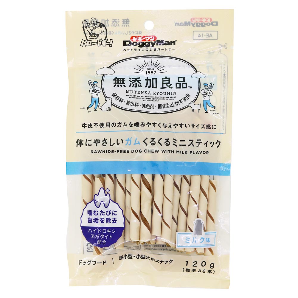 無添加良品やさしいガム ミニスティック　120g