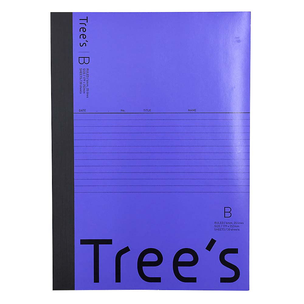 日本ノート　Ｔｒｅｅｓ　Ｂ５　Ｂ罫３０枚　バイオレット　ＵＴＲ３ＢＶ