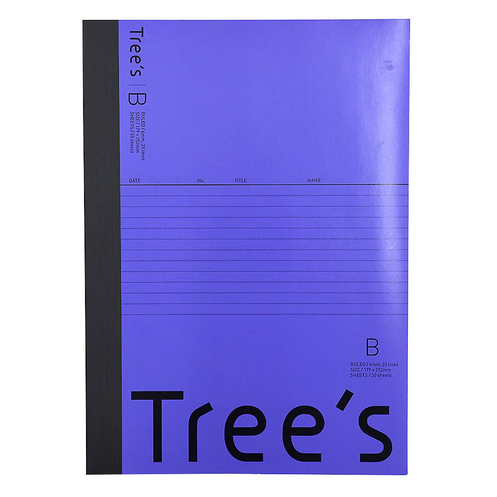 日本ノート Trees B5 B罫30枚 バイオレット　UTR3BV