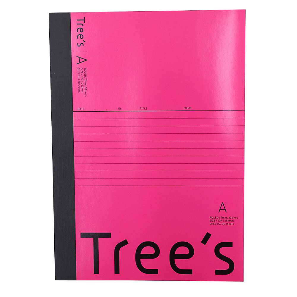 日本ノート　Ｔｒｅｅｓ　Ｂ５　Ａ罫３０枚　ピンク　ＵＴＲ３ＡＰ