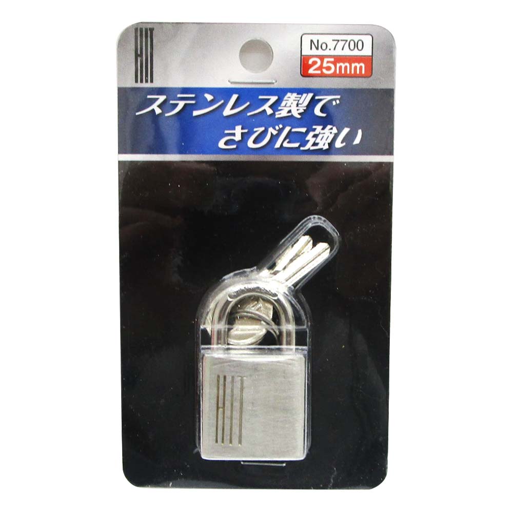 ステンレス南京錠HIT7700-25mm パック品