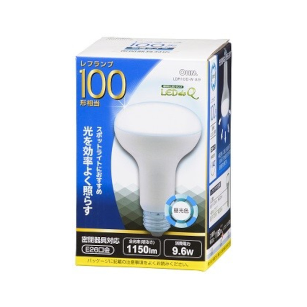 レフ型LED電球 E26 10W 昼光色　LDR10D-W A9