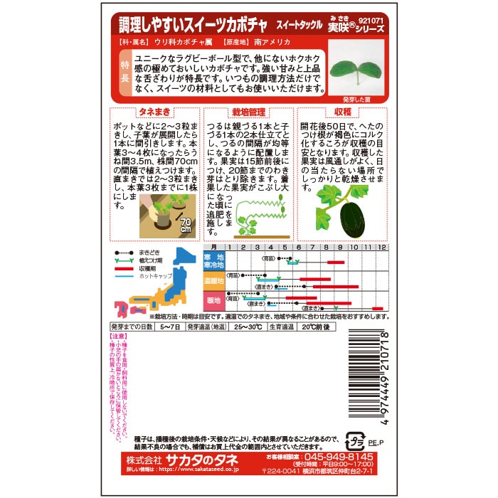 カボチャ＿スイーツカボチャ＿スイートタックル　春まき