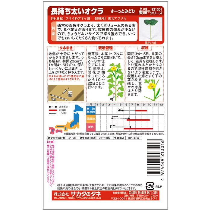 オクラ＿ずーっとみどり　春まき