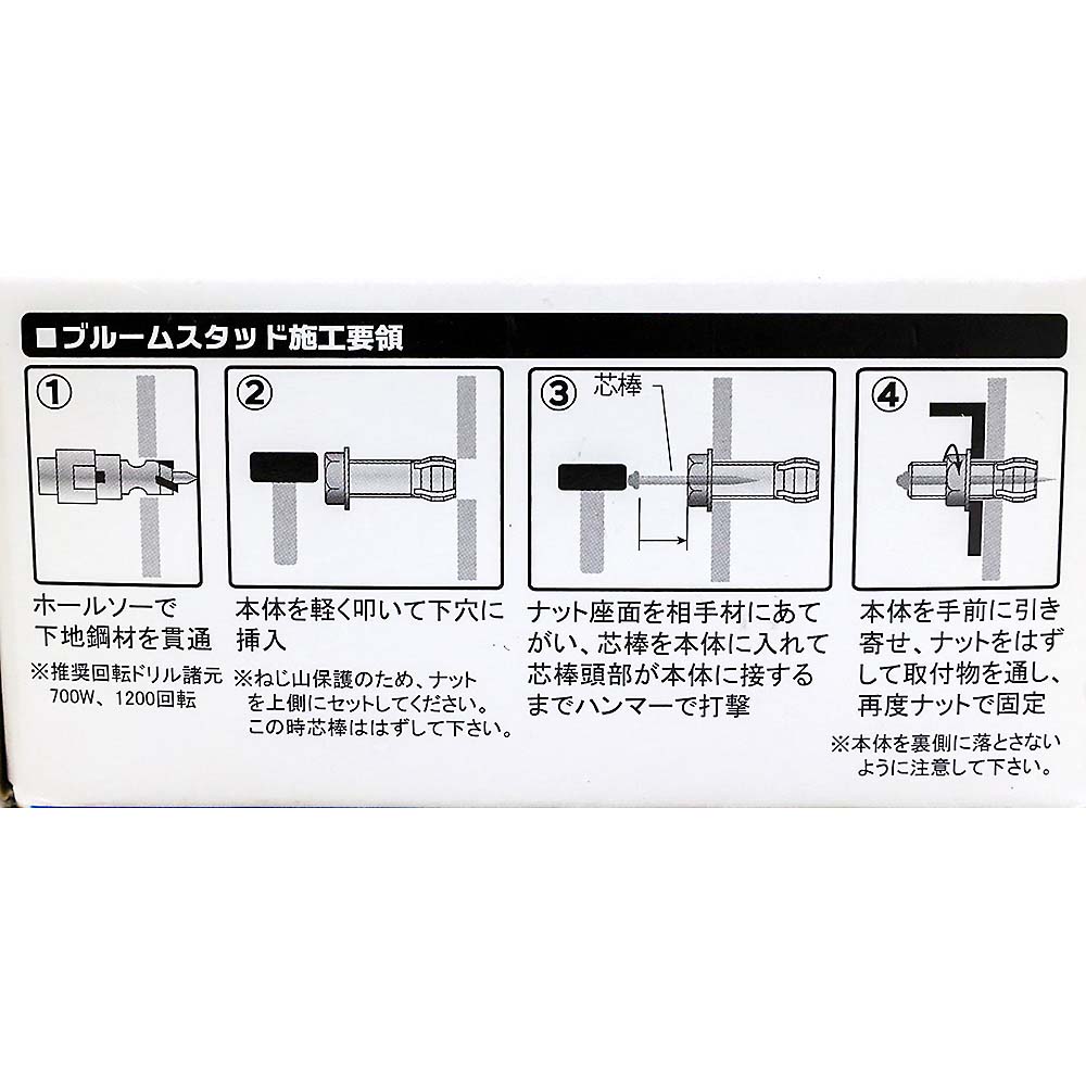 ブルームスタッドボックスM12x42(20本)鉄