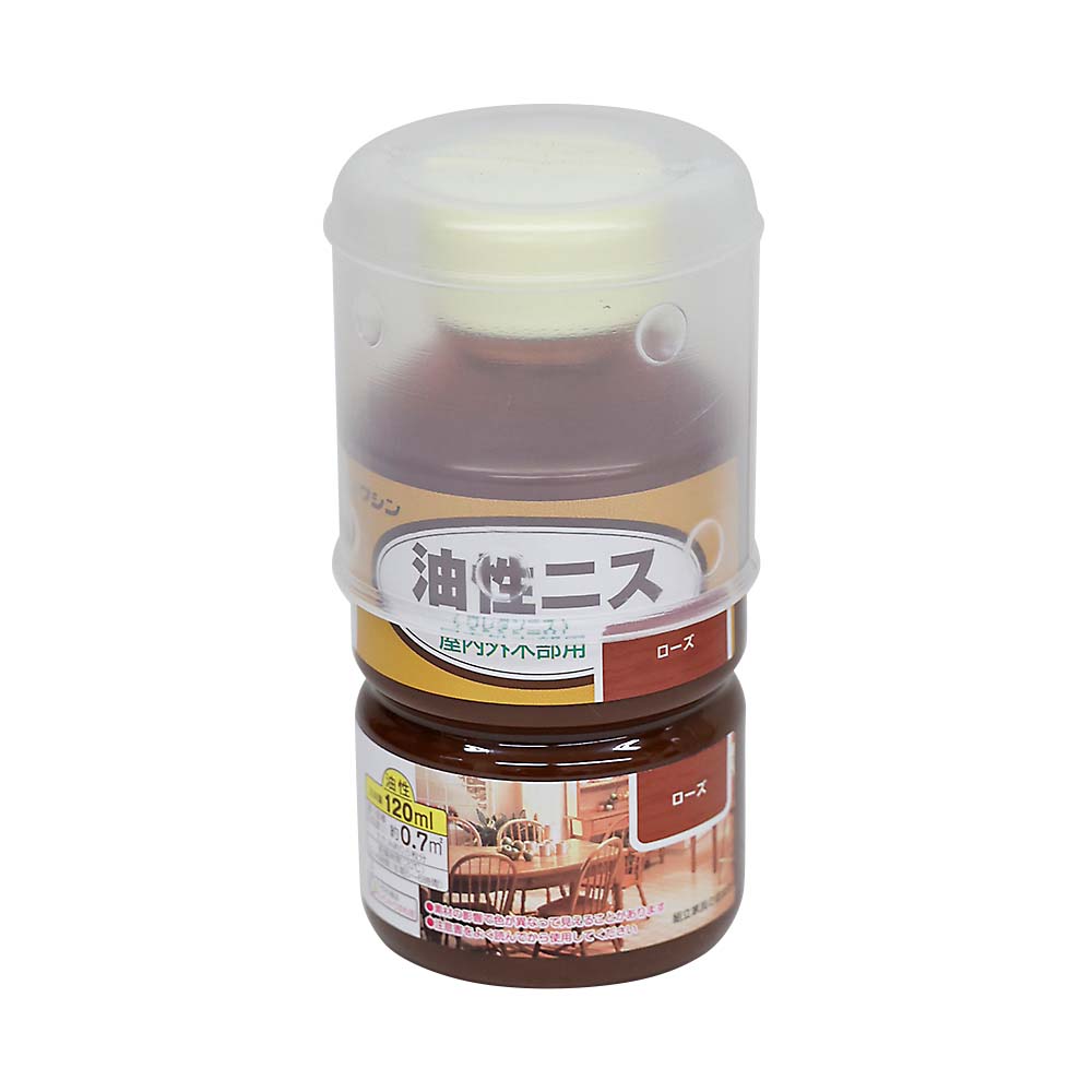 油性ニス　１２０ml　ローズ