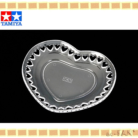 ミニチュア食器 ハートのお皿　76631 透明70mm