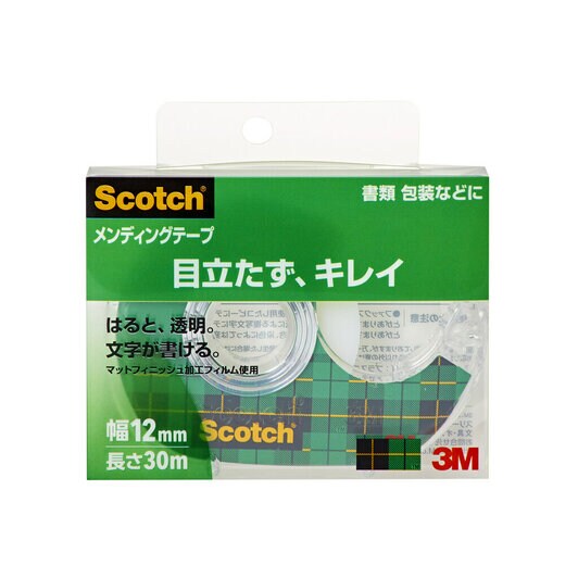 スコッチ　メンディングテープ　小巻　１２ｍｍ　８１０１－１２Ｄ