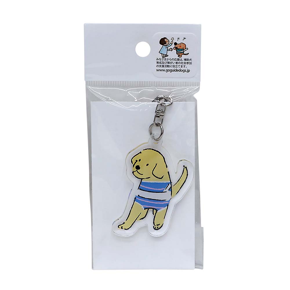 アクリルキーホルダー盲導犬イエロー