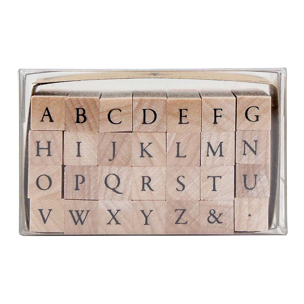 プチ文字スタンプセット アルファベット大文字セリフ体　1228-016